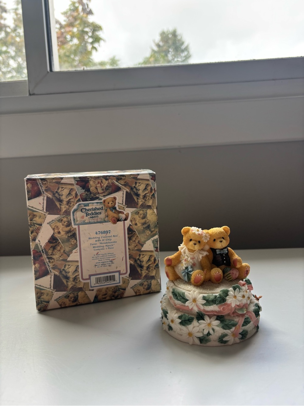Cherished teddies musical wedding bear